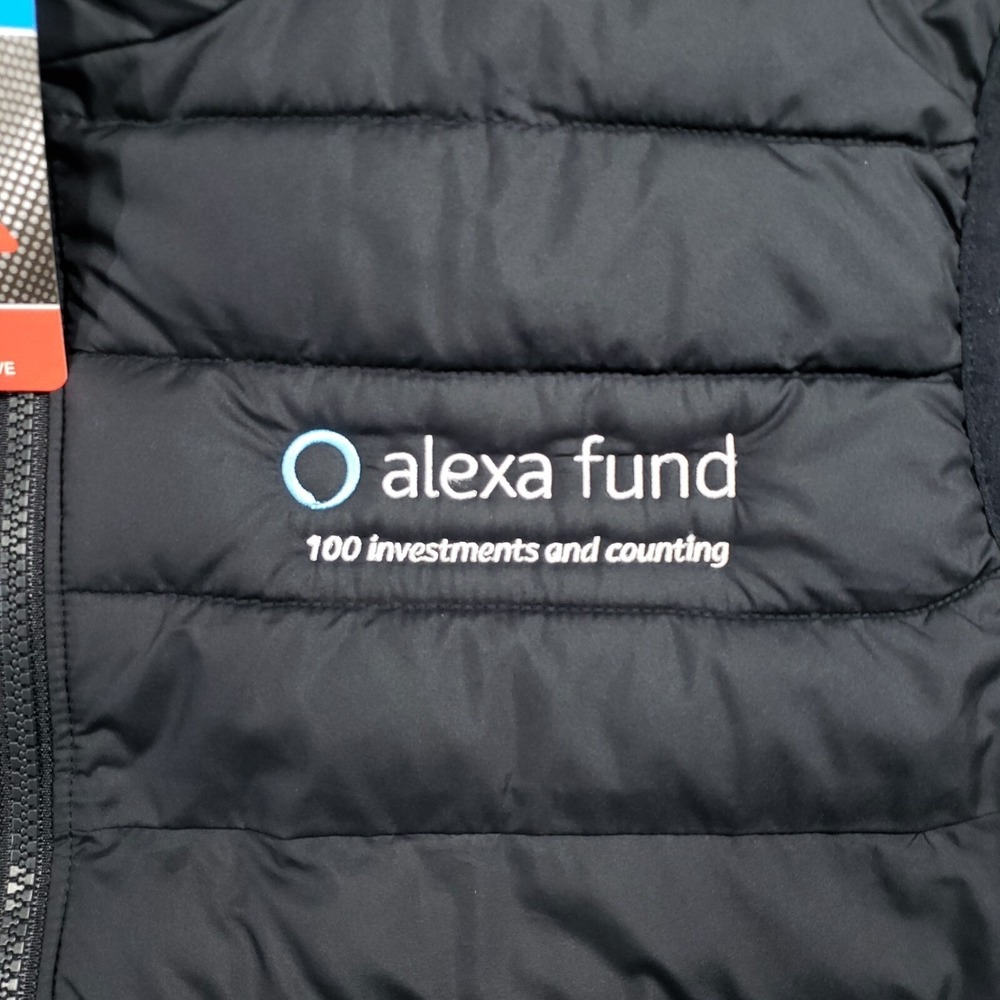 Columbia Powder Lite Vest Mens XL Black Omni-Heat Puffer Alexa Fund Logo C2012MO - Picture 4 of 12